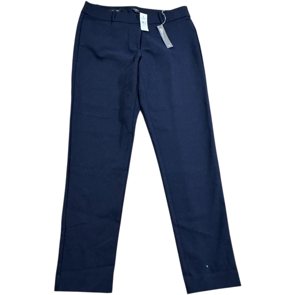 LOFT Curvy Skinny Ankle Tall Navy Blue Career‎ Business Pants women's 10Tall